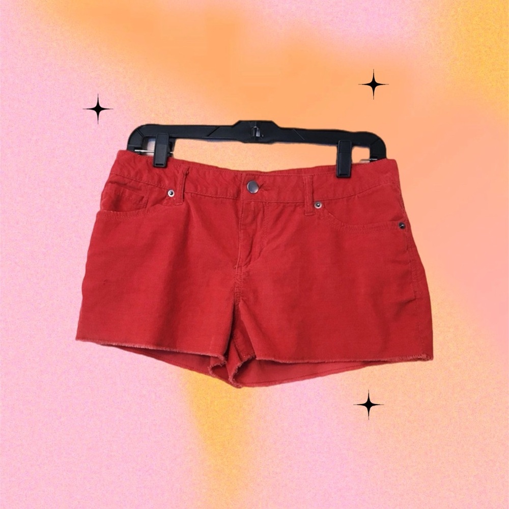 Women's Corduroy Orange Shorts